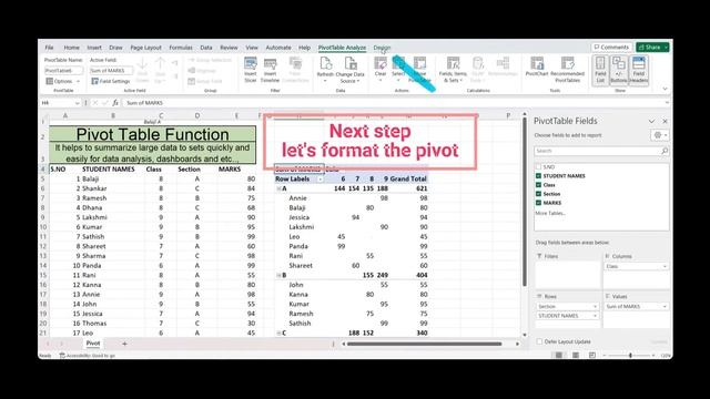 MS Excel - PivotTable | Pivot table in excel | How to create pivot table in excel