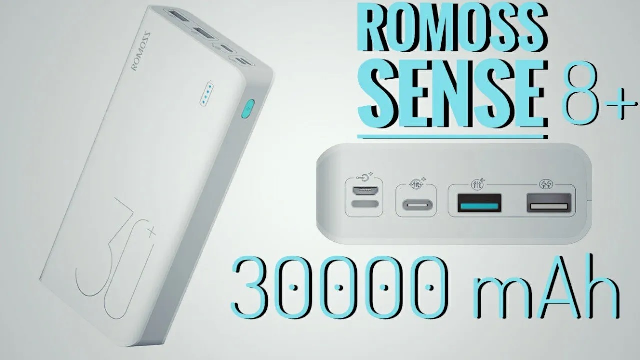 Powerbank Romoss Sense 8+ 30000mAh. Обзор и тест . В тесте допущена ОШИБКА! Емкость соответствует . смотреть онлайн