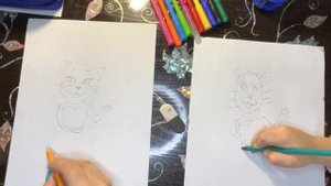 How to draw Angela from Talking Tom and Friends | Как нарисовать Анджелу из игры Говорящий Том