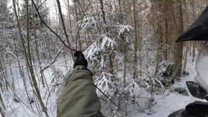 CFMOTO CForce 1000 Overland on icy and snowy trails.