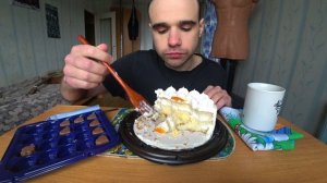 МУКБАНГ АСМР ТОРТ МОЙ «ПЕРСИКОВЫЙ ЙОГУРТ» / CAKE / КОНФЕТЫ MILKA / SWEET / EATING ASMR Mukbang #588