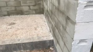 Баня.Ставим стены из газоблоков.