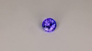 Blue Violet Round Brilliant Cut Tanzanite Gemstone 1.38ts