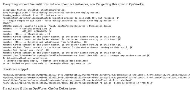 DevOps & SysAdmins: OpsWorks Chef error in dokku deploy смотреть онлайн