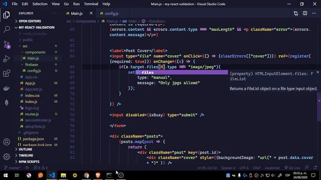 Form Validation with React Hook Form #4 (FIle Type Validation with only React Hooks Form)