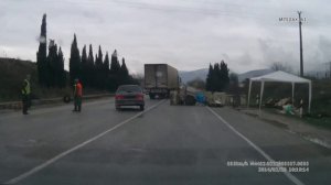 Блок-пост на въезде в Севастополь - февраль 2014 - Крымская весна