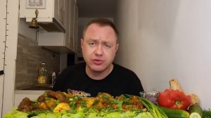 МУКБАНГ. ОБЖОР. ЖАРКОЕ ИЗ СВИНЫХ РЁБРЫШЕК В ДУХОВКЕ, С ГРИБАМИ, КАРТОШКОЙ. АСМР. ИЩУ РАБОТУ! MUKBAN