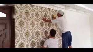 Как правильно клеить абой. how to glue wallpaper.абой кандай клейланади.