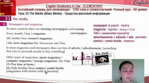 Тема 33 The Media - Средства массовой информации ? Английский словарь для начинающих | OK English
