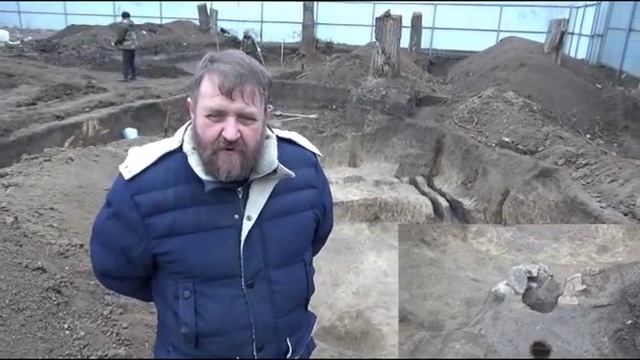 Земляночное жилище с теплой лежанкой на раскопе по улице Привокзальная смотреть онлайн