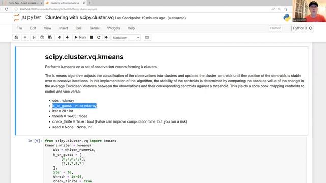 K-means clustering with scipy.cluster.vq смотреть онлайн