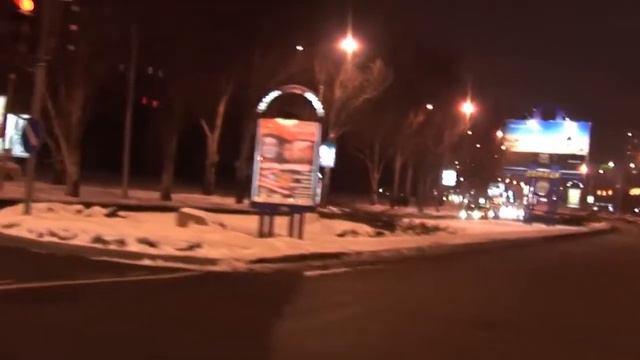 Донецк 31 декабря 2008 года. Шикарная съемка из автомобиля смотреть онлайн