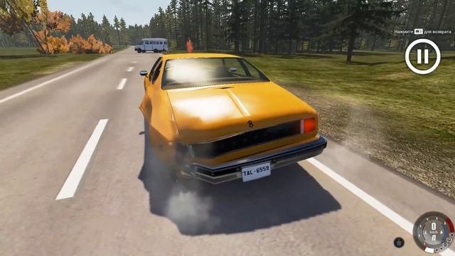 Бешеный ГАЗЕЛИСТ В ПОТОКЕ - BeamNg Drive