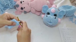 МК плюшевый Дракоша крючком. Часть 3