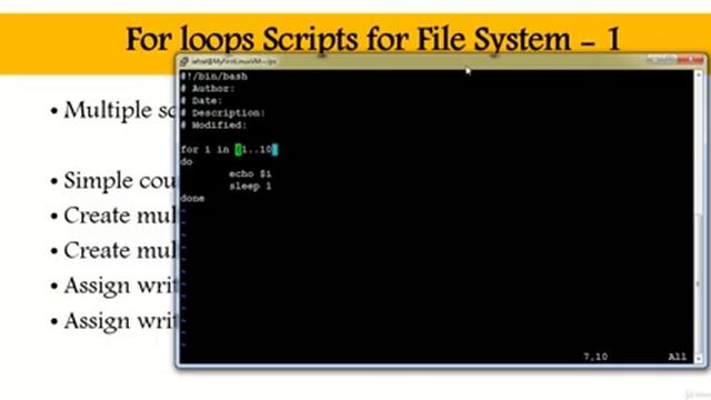 30 For loops Scripts for File System 1 смотреть онлайн