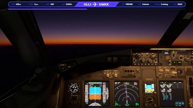 Перелёт Санкт-Петербург-Калининград (ULLI-UMKK) в MSFS2020 на Boeing 737-800 IVAO
