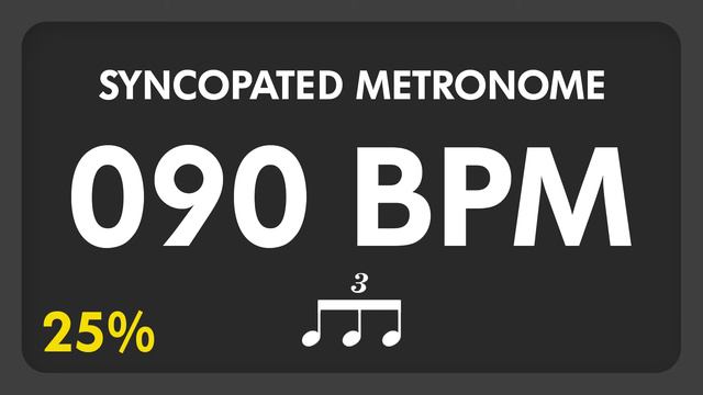 90 BPM - Syncopated Metronome - 8th Triplets (25%) смотреть онлайн