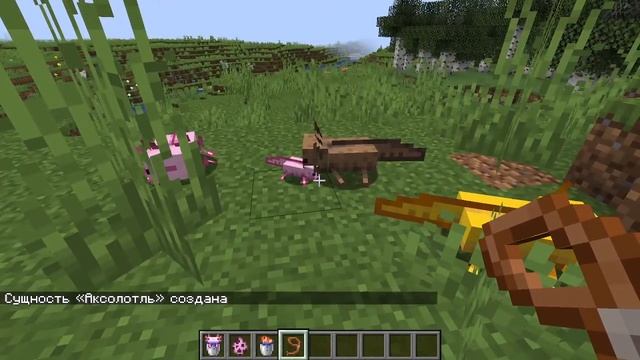 Как призвать аксолотля в Майнкрафт | Гайд по аксолотлю смотреть онлайн