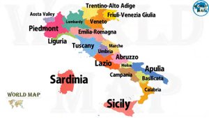КАРТА МИР (Italy Political Map)