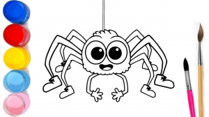 Как нарисовать Милого Паучка для Детей