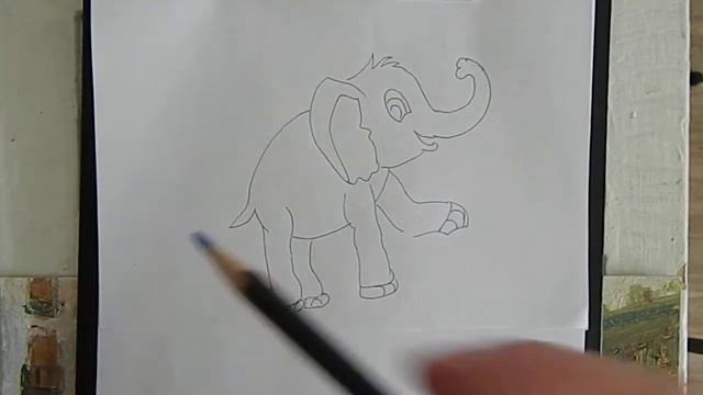 Как нарисовать слона за 12 минут? смотреть онлайн