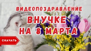 Внучке с 8 марта, видео поздравление