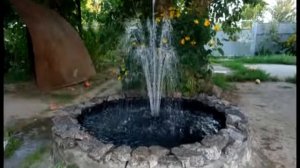 Фонтан из покрышки своими руками
