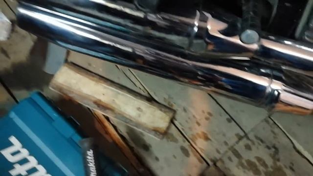 Покраска глушителя мотоцикла термостойкой эмалью KUDO серебристая смотреть онлайн