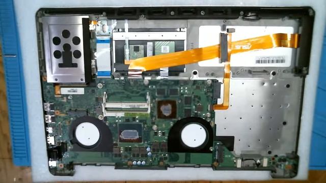 Разборка, чистка и обслуживание ASUS N750J ну и заодно замена акб.