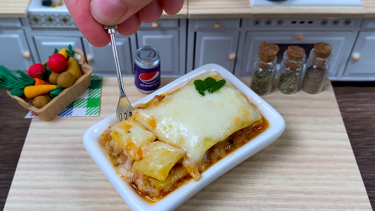 Мини Лазанья На Крошечной Кухне | Мясная Мини Лазанья  | Мини Кухня