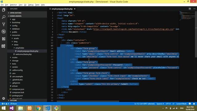 How to make form in laravel / form design - Step 5 смотреть онлайн