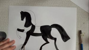 Рисуем городецкую лошадку