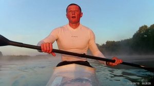 Гребля на байдарке. Техника, спустя два месяца тренировок.