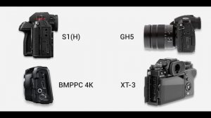 Panasonic S1H vs. GH5 vs. Fuji XT-3 vs. Blackmagic Pocket Cinema Camera 4K | 4K 60 fps Kameras 2019