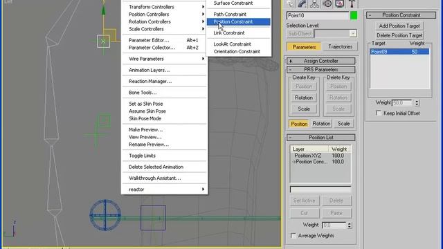Видеоуроки 3ds Max. Риггинг (оснастка) персонажа в 3ds Max. Создаем кости спины spline. 4/13