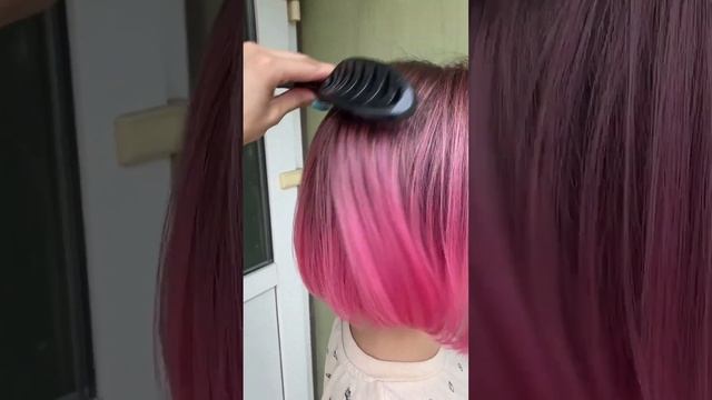 Каре + сочный цвет = хорошее настроение ? Сделали стрижку + цветное окрашивание в технике шатуш смотреть онлайн