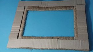 ★ фоторамка своими руками из картона и нитки. Как сделать рамку для фото. Красивую и простую.