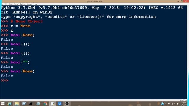 #29 Python Tutorial for Beginners | None Object in Python