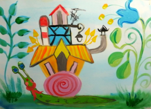 Как нарисовать улитку с домиком