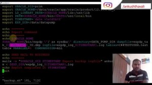 Datapump (Expdp/Impdp) backup using shell script