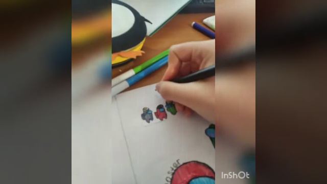 ПеРеДеЛыВаЮ тетрадь в стиле Among Us смотреть онлайн