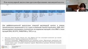 Анализ молекулярно-генетического и экспрессионного профиля опухоли щитовидной железы