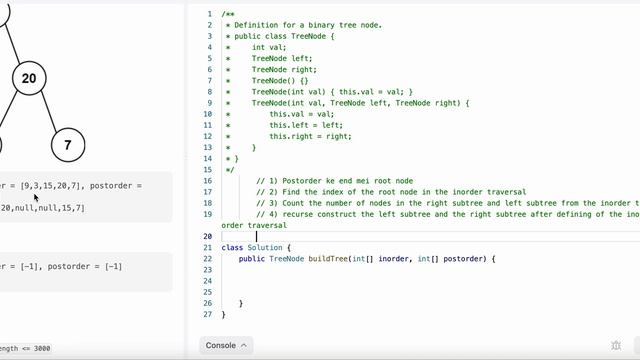 [LEETCODE][JAVA] 106. Construct Binary Tree from Inorder and Postorder Traversal