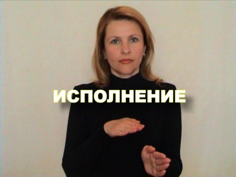 ЖЕСТОВЫЙ ЯЗЫК. СЛОВАРЬ. Исполнение