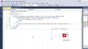 Visual Basic.net tutorial: insert RadioButton value true false  to MS access database in VB.net