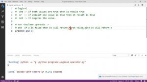 Lecture 13:- UnderStand the Logic Behind Logical Operators in Python For Non-Boolean Types