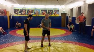 Сальто уход от прохода в одну ногу. Шамиль Османов