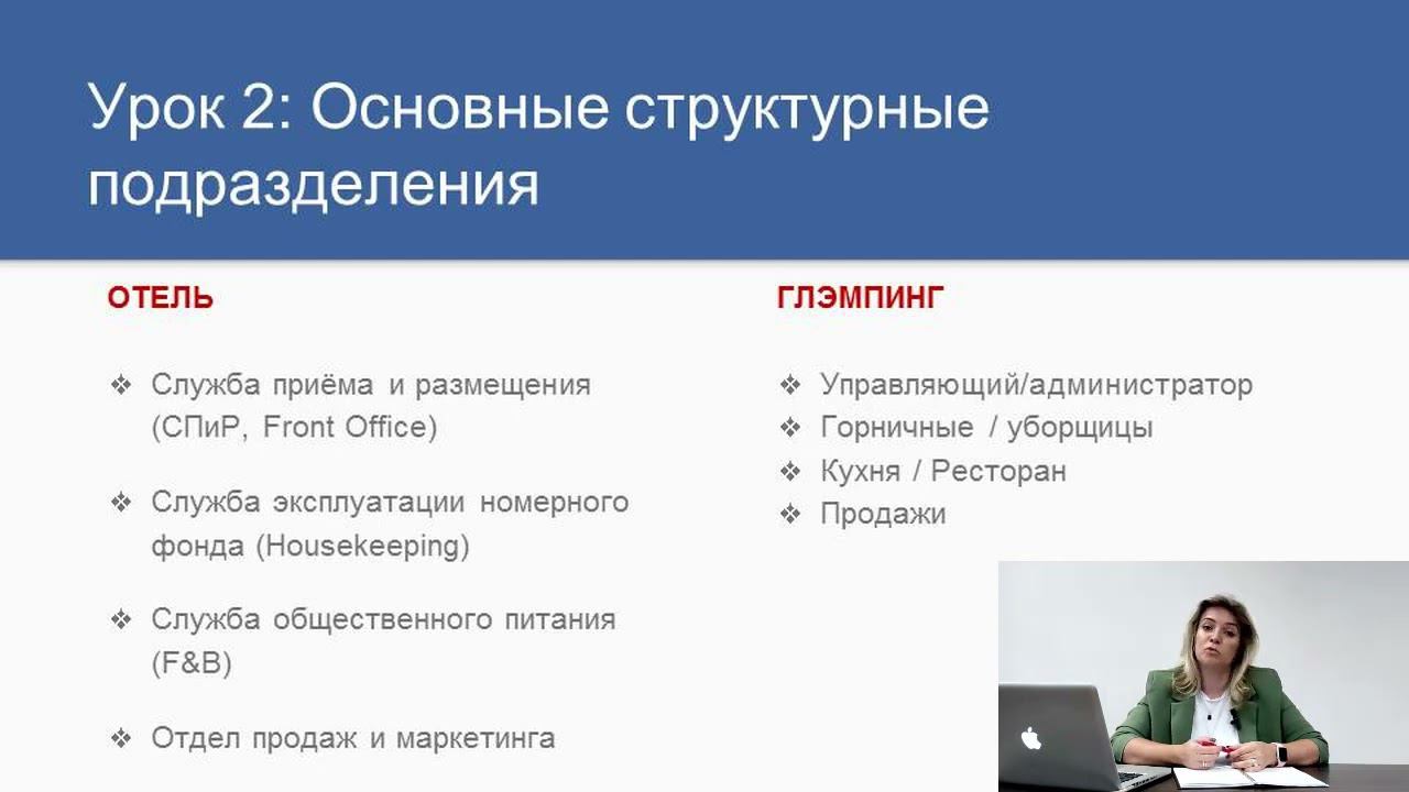 Организационная структура и штатное расписание глэмпинга