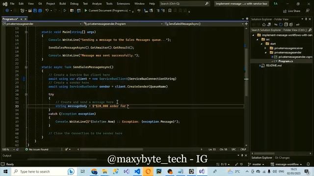Send message via Azure service bus queue смотреть онлайн