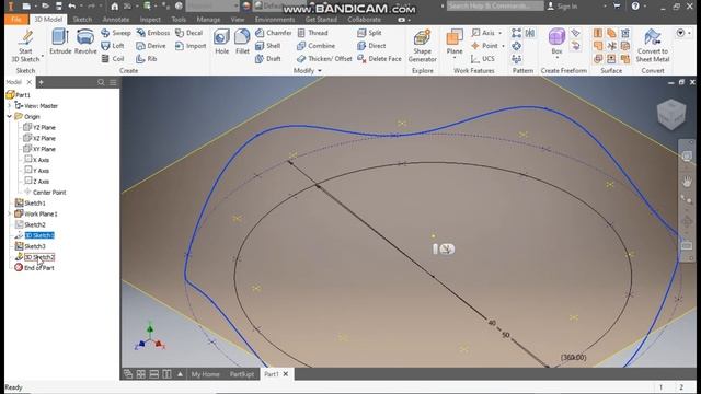Pattern in Autodesk Inventor || Inventor Tutorial || Surface In Inventor || Inventor Drawing cad